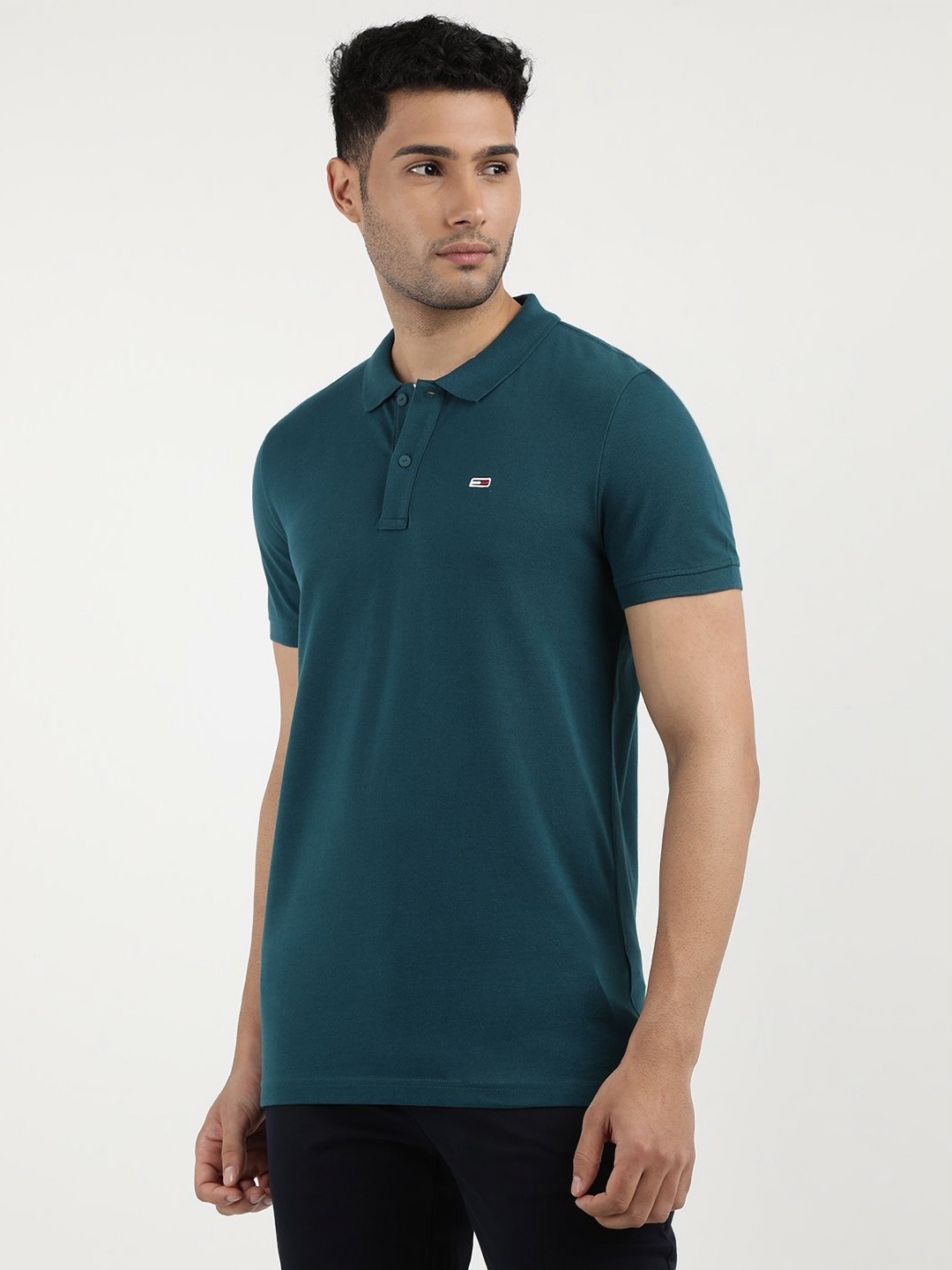 

Tommy Hilfiger Men Polo Collar Slim Fit T-shirt, Green