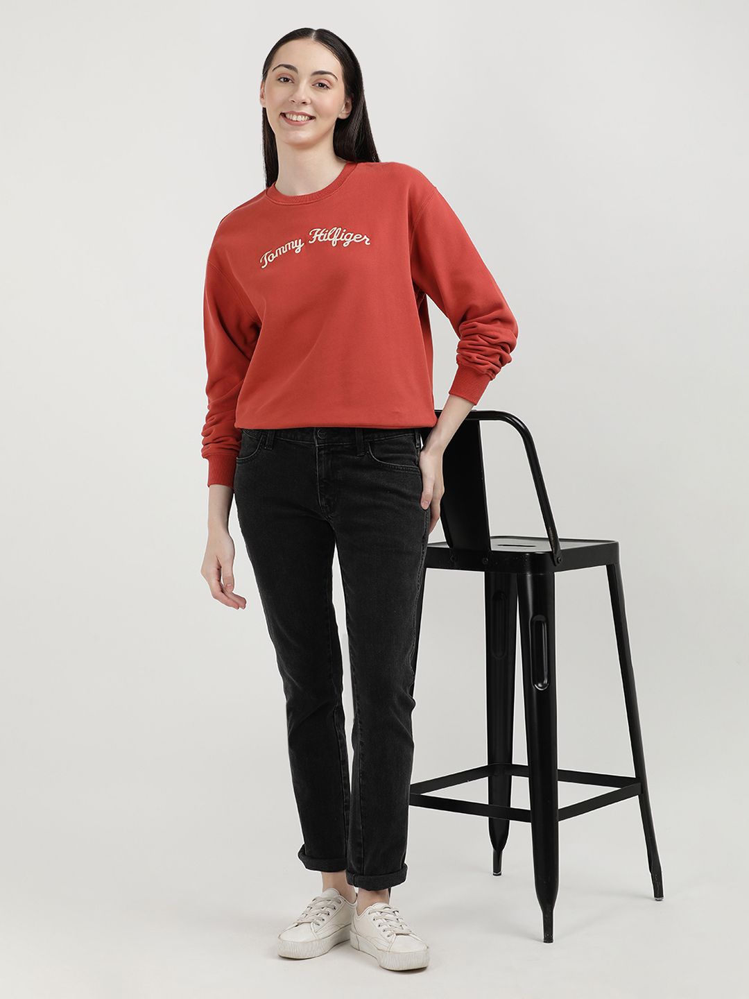 

Tommy Hilfiger Women Printed Sweatshirt, Red