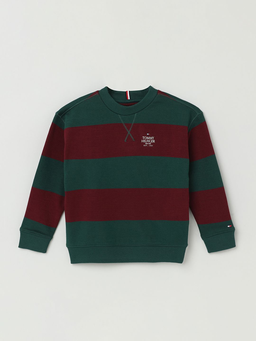 

Tommy Hilfiger Boys Striped Sweatshirt, Red