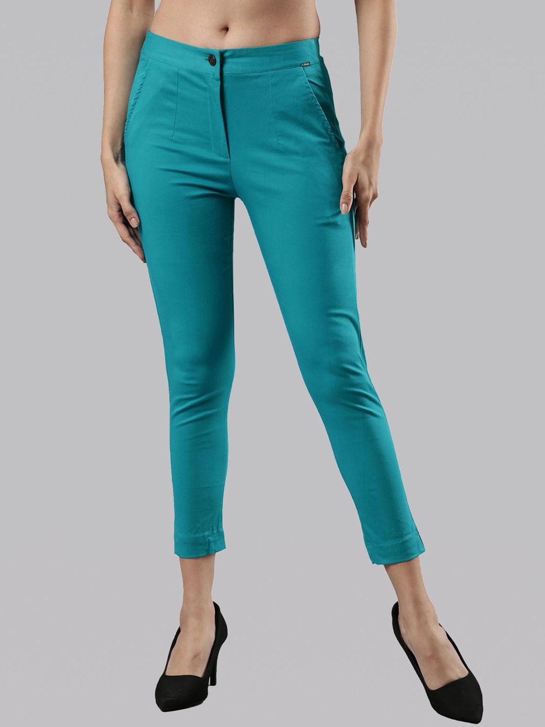 

Femmora Women Comfort Chinos Trousers, Teal