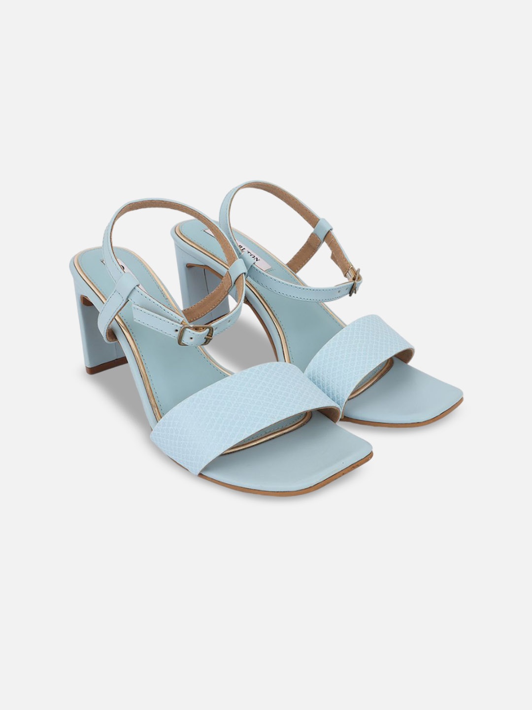 

Carlton London Textured Block Sandals, Blue