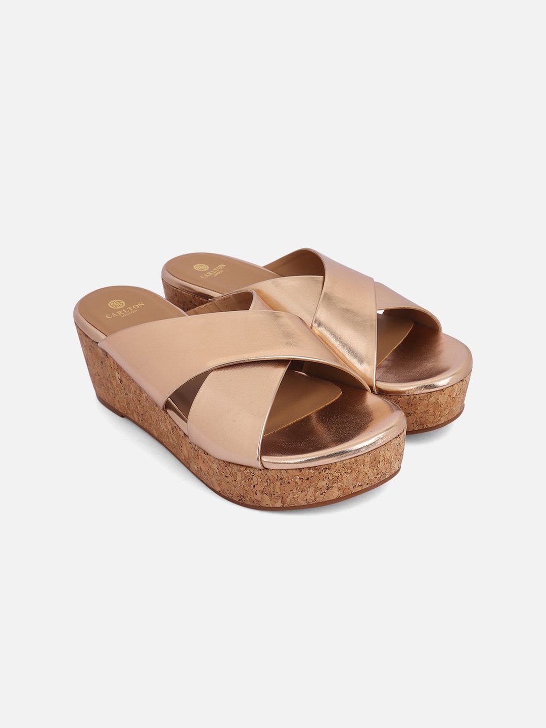 

Carlton London Women Wedge Sandals, Rose gold