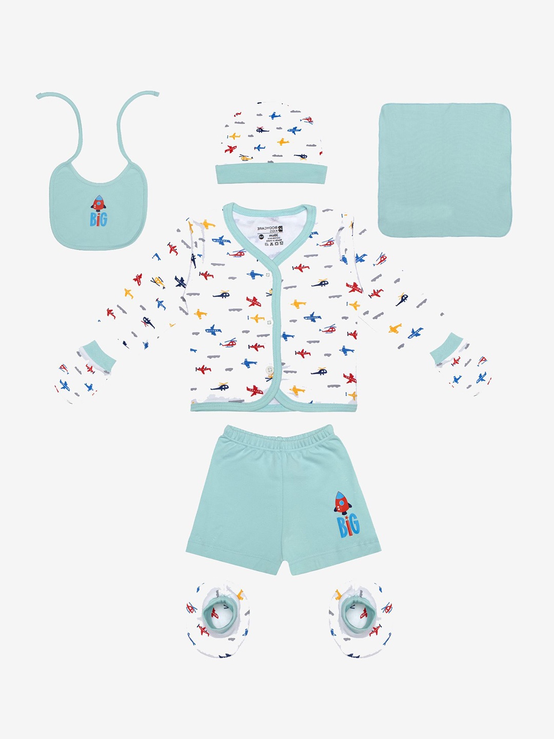 

Bodycare Infant Boys 7-Pcs Printed Baby Apparel Gift Set, Assorted