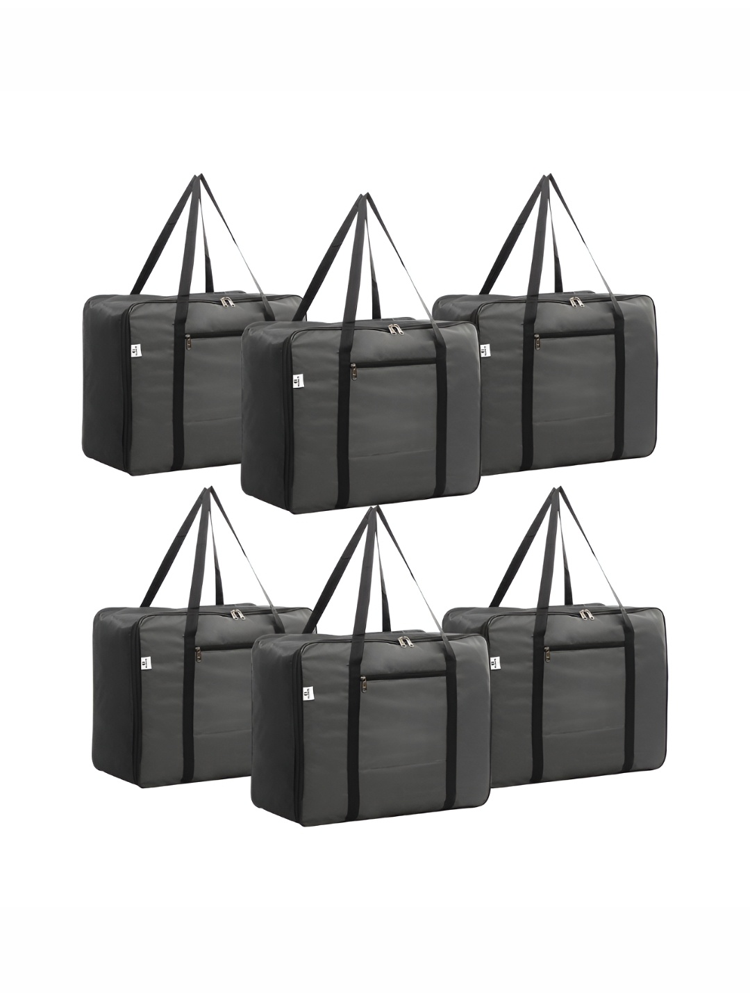 

Kuber Industries Grey 6 Pieces Water Resistant Large Multi-Utility Organisers