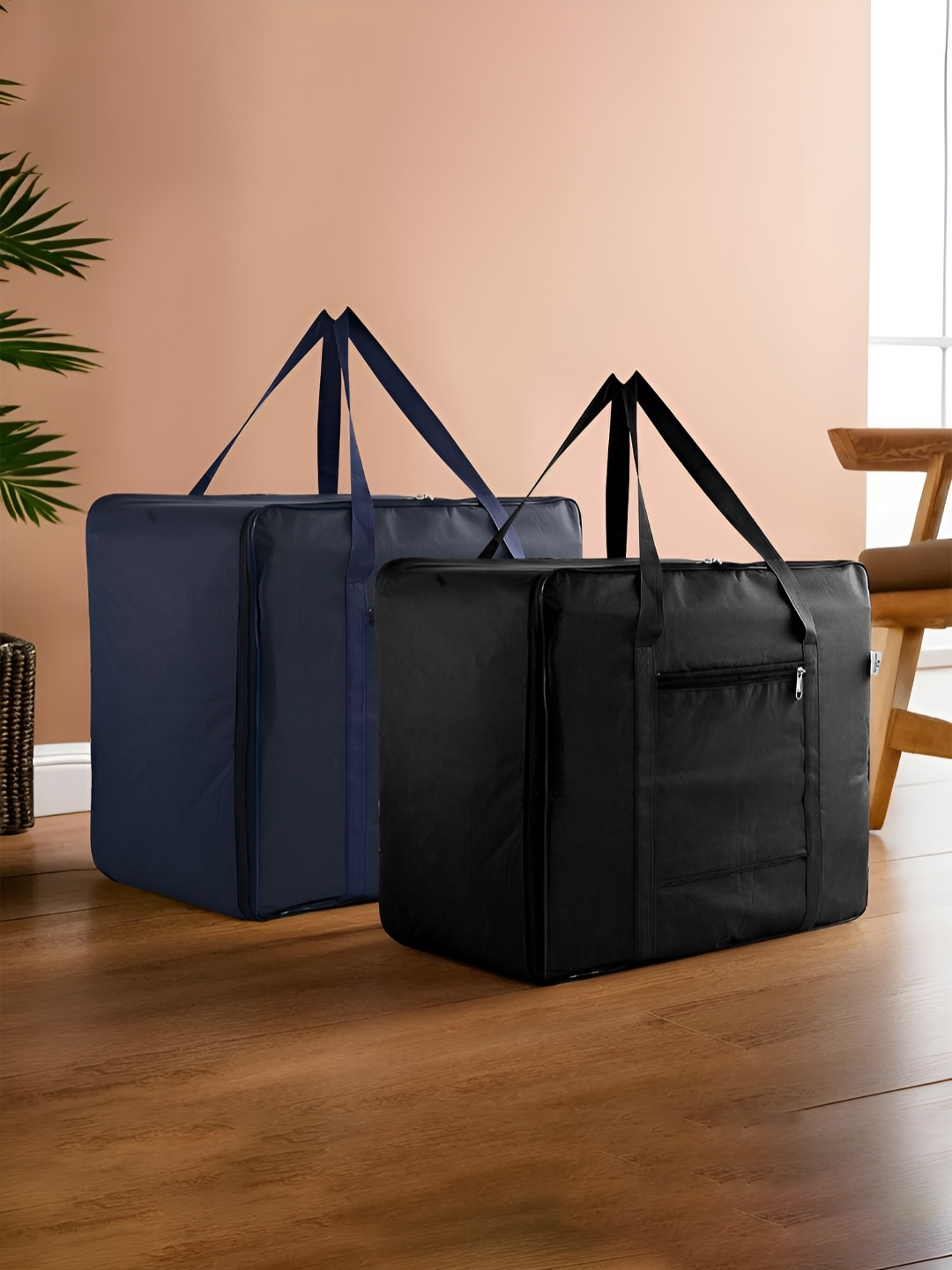 

Kuber Industries Navy Blue 2 Pieces Water Resistant Drawer Organiser