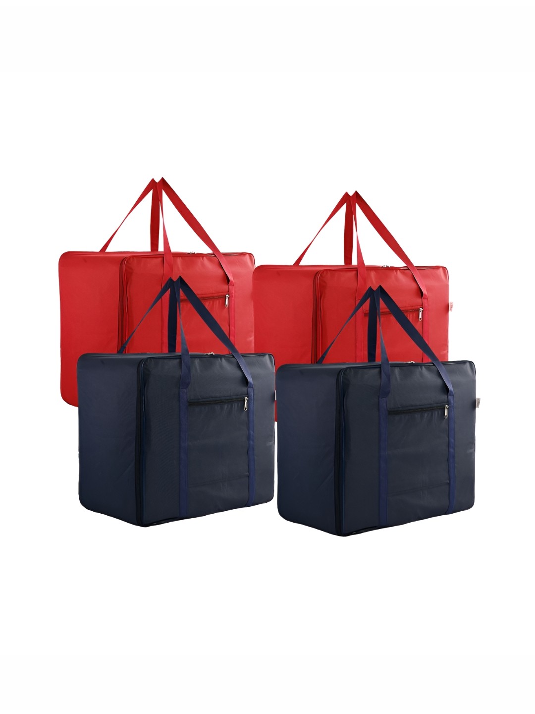 

Kuber Industries Navy Blue & Red 4 Pieces Water Resistant Large Multi-Utility Organisers