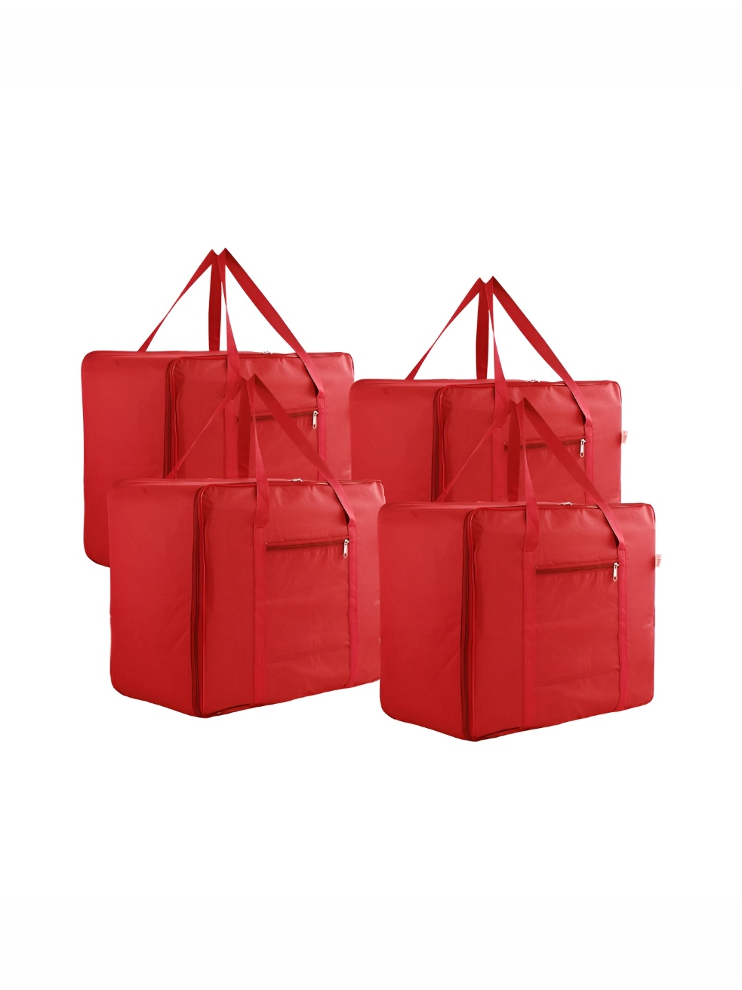 

Kuber Industries Red 4 Pieces Water Resistant Large Multi-Utility Organisers