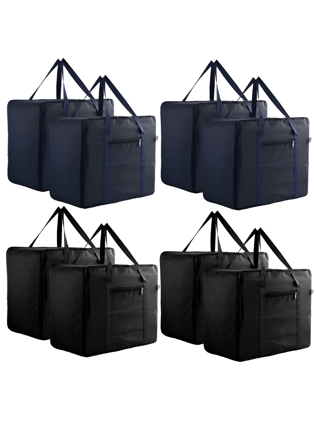 

Kuber Industries Navy Blue 8 Pieces Water Resistant Large Multi-Utility Organisers