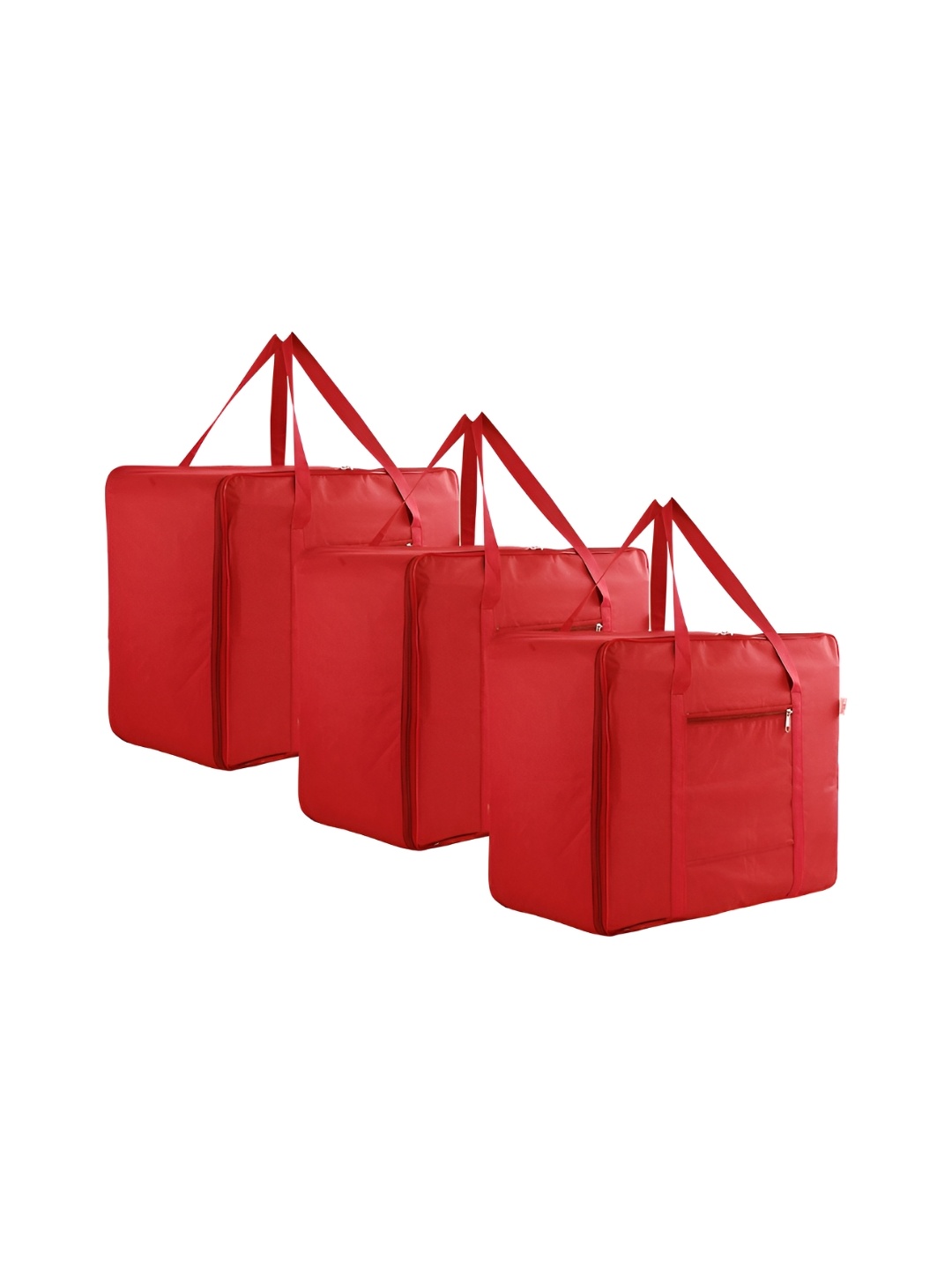 

Kuber Industries Red 3 Pieces Water Resistant Large Multi-Utility Organisers