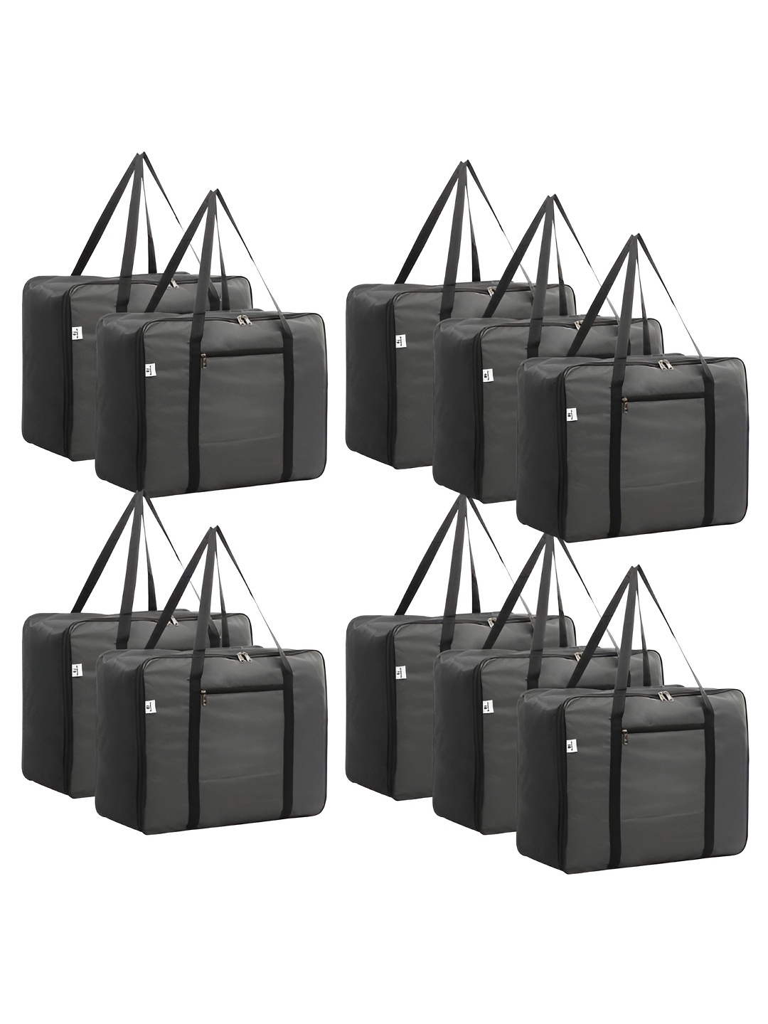 

Kuber Industries Grey 10 Pieces Water Resistant Large Multi-Utility Organisers