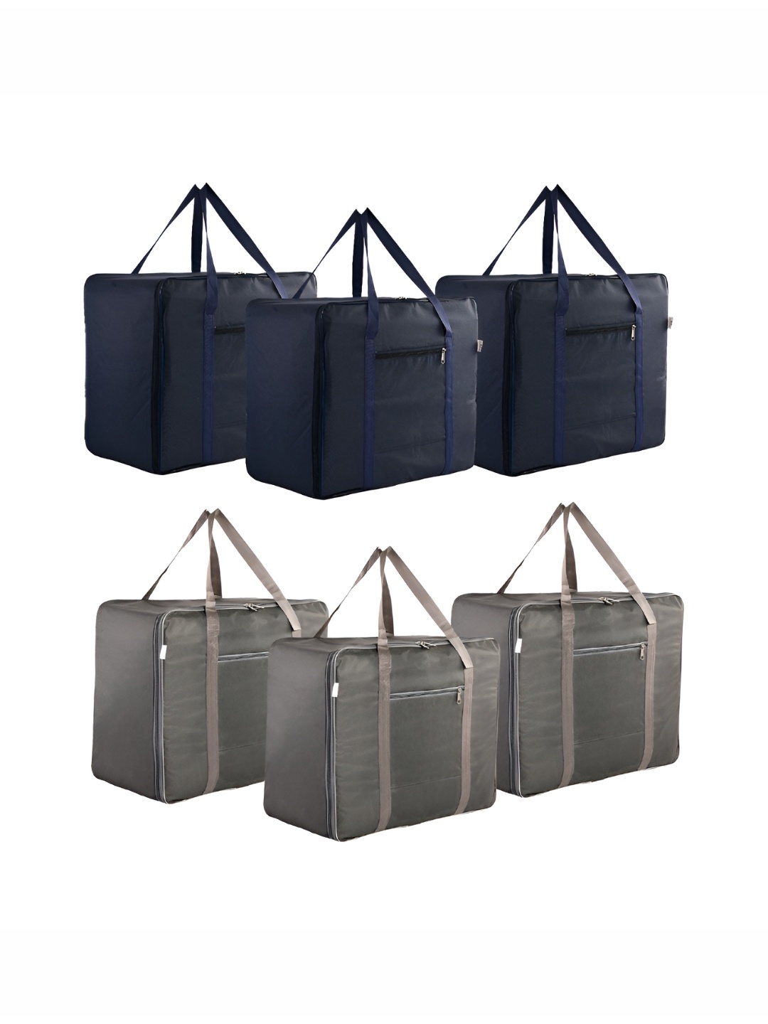 

Kuber Industries Navy Blue & Grey 6 Pieces Water Resistant Large Multi-Utility Organisers