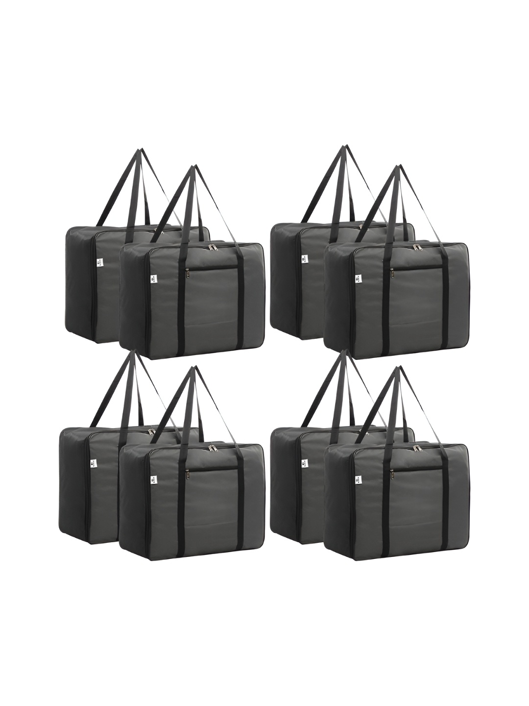 

Kuber Industries Grey 8 Pieces Water Resistant Large Multi-Utility Organisers