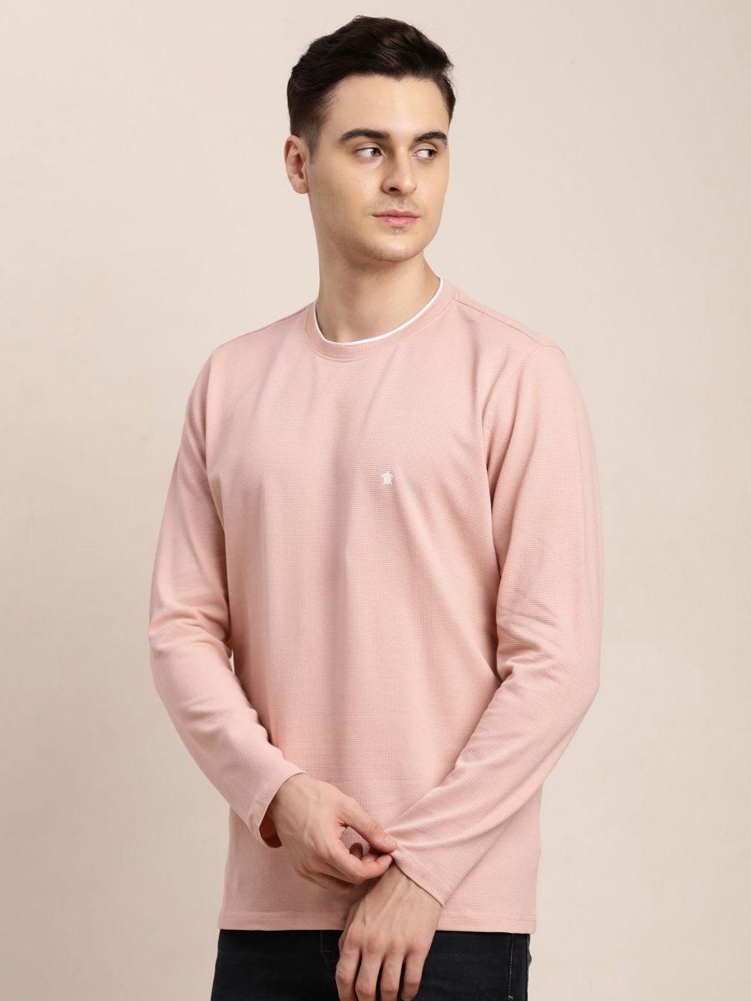 

Turtle Men Solid Regular Fit T-shirt, Pink