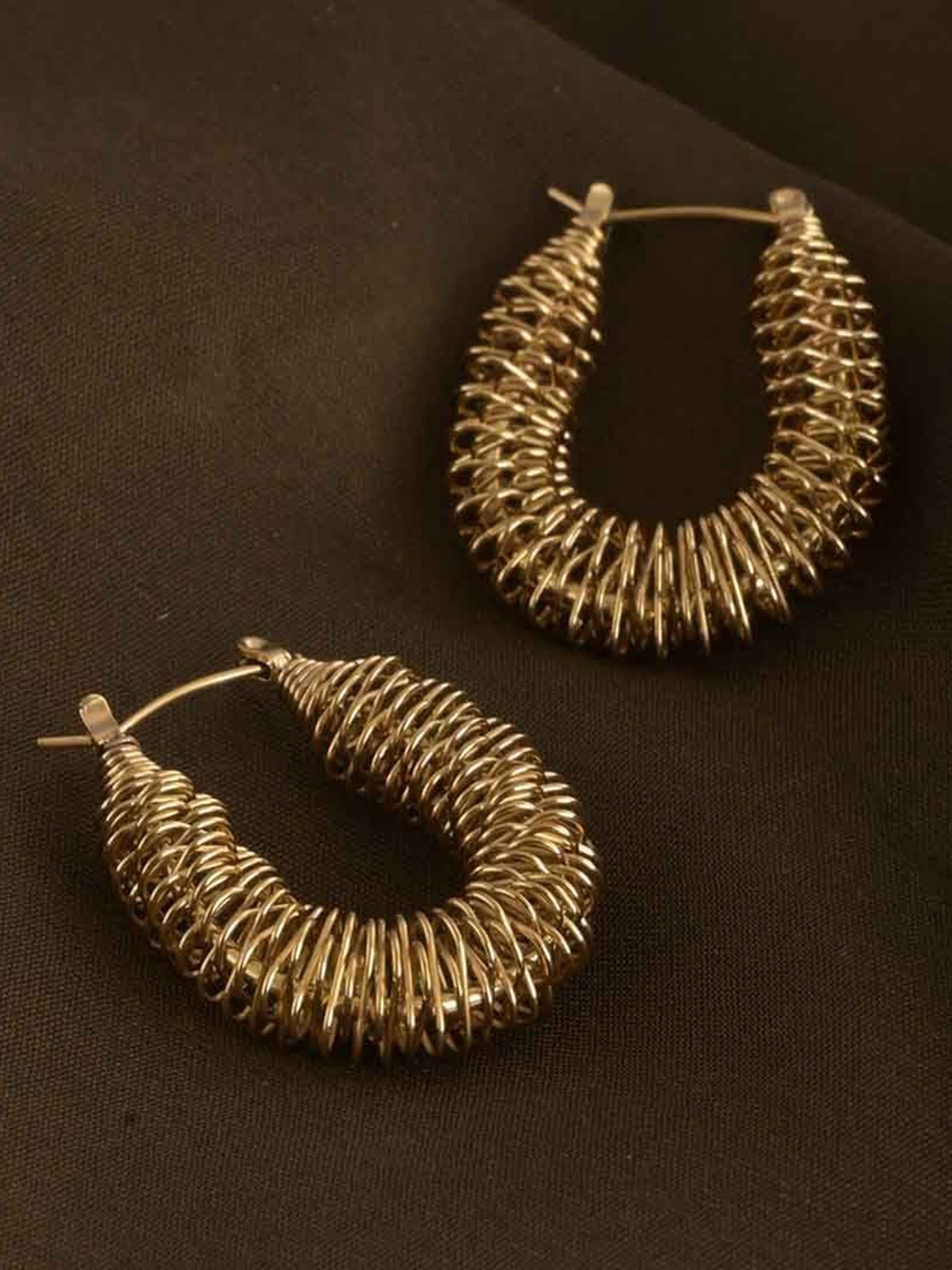 

PALMONAS Gold Plated Stainless Steel Hoop Earrings