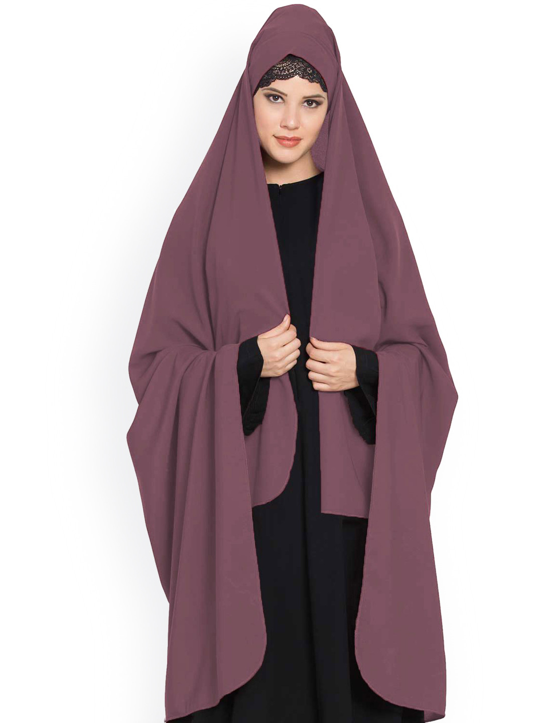 

MUSHKIYA Abaya Burqas With Rida Hijab, Pink