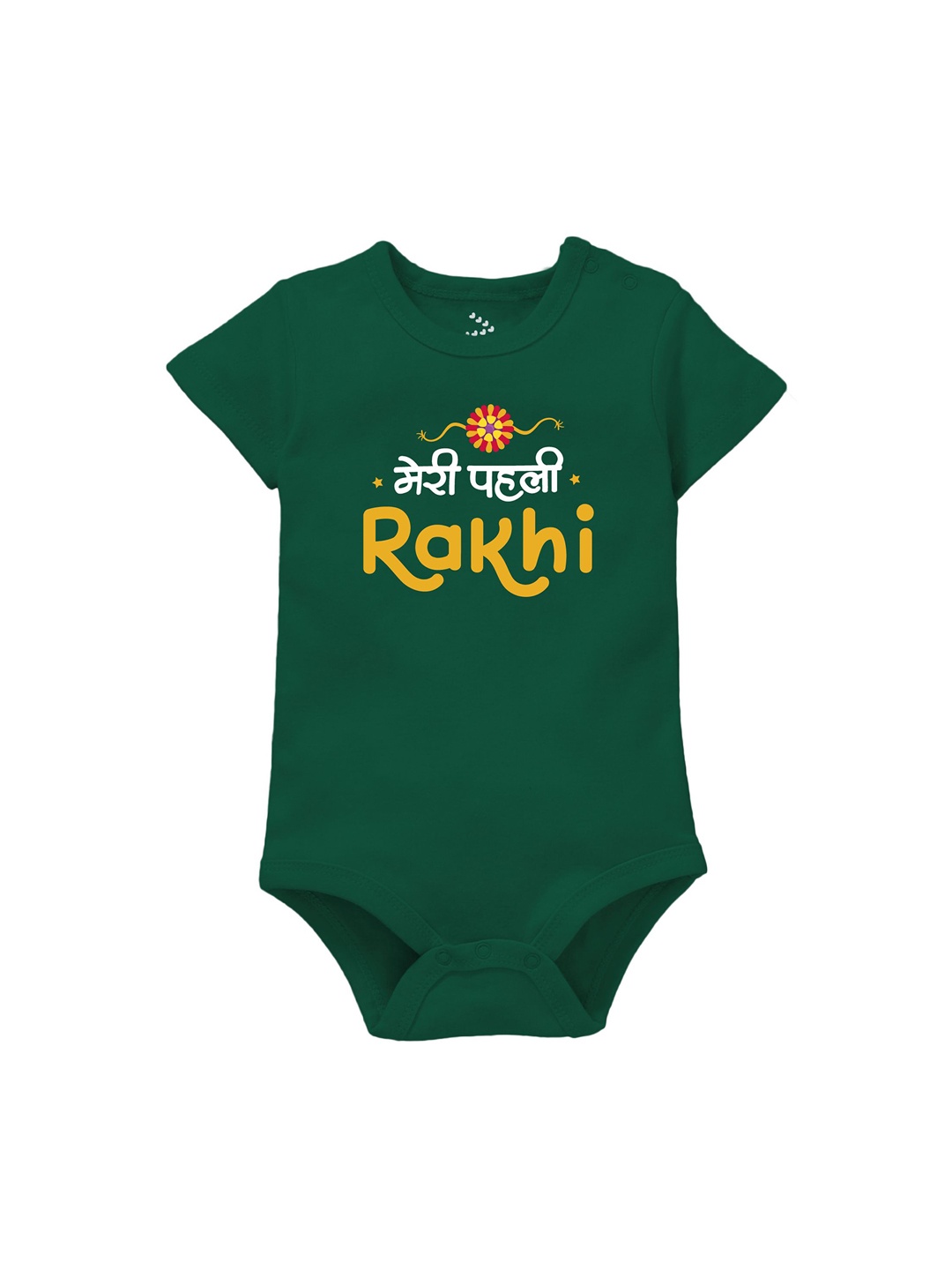 

Zeezeezoo Infants Printed Pure Cotton Bodysuit, Green