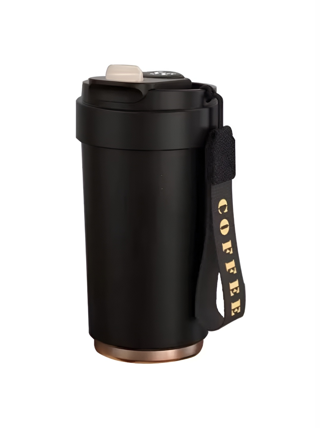 

YELONA Black & White Dishwasher Safe Matte Finish Stainless Steel Coffee Tumbler 420 ml