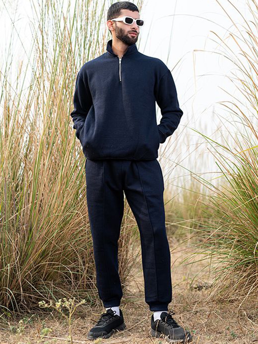 

Tistabene Mock Collar Sweatshirt With Jogger, Navy blue