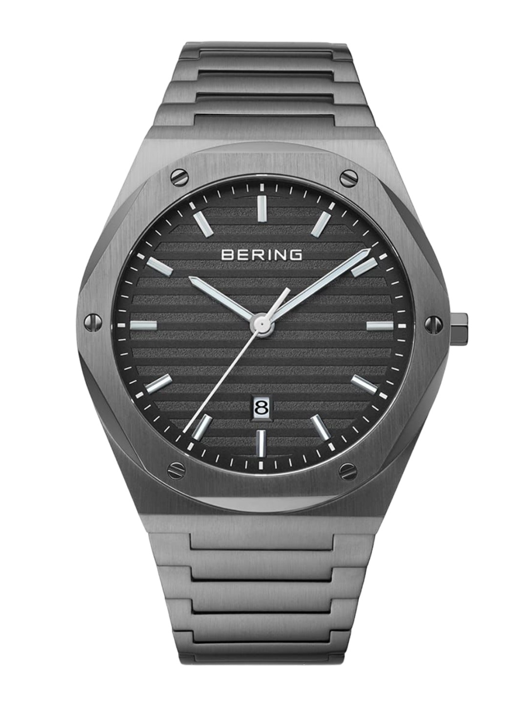 

BERING Men Dial & Stainless Steel Bracelet Style Straps Analogue Watch 19742-777, Grey
