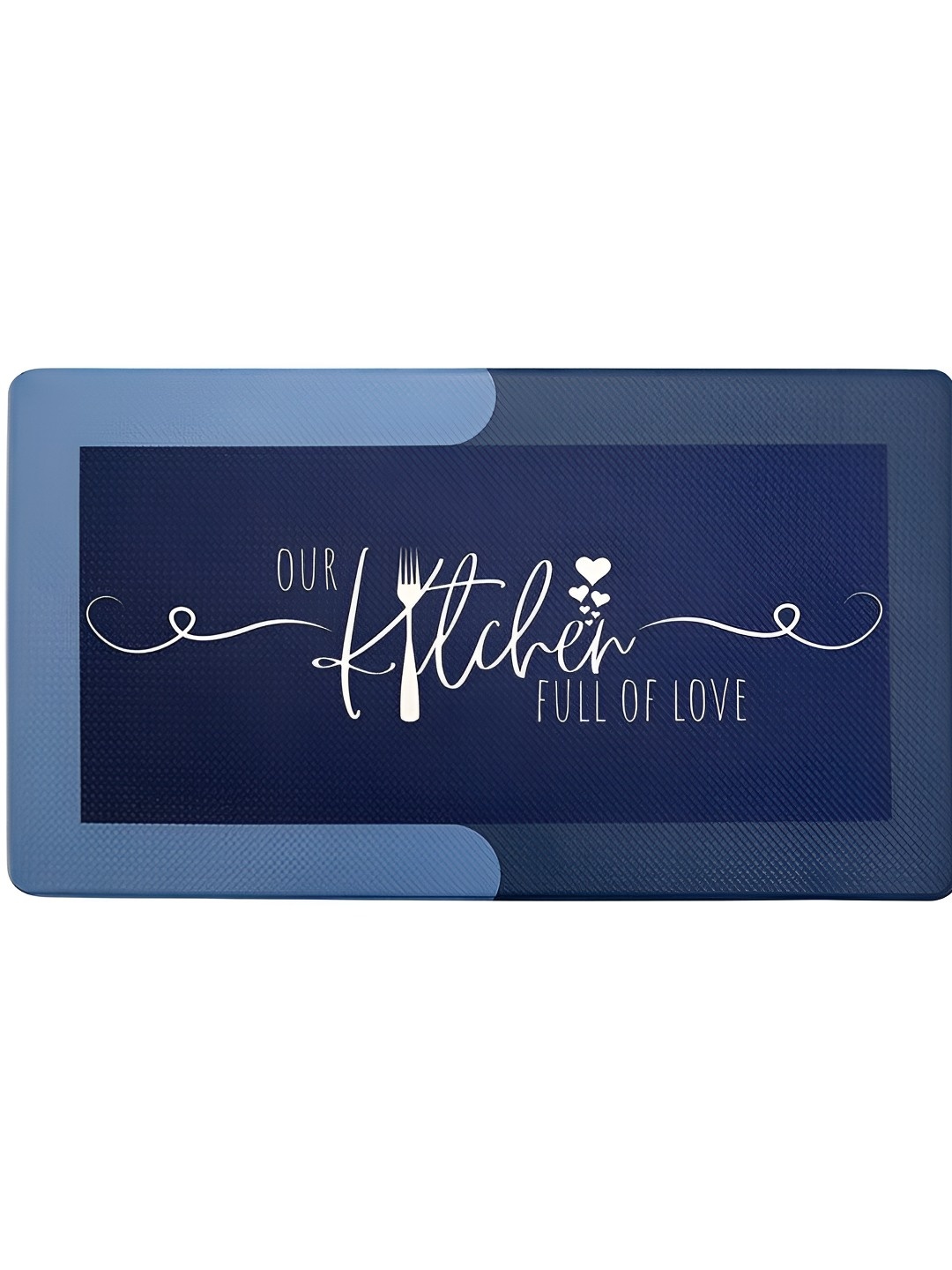 

Pano Blue & Navy Blue Printed Anti Fatigue Kitchen Mat