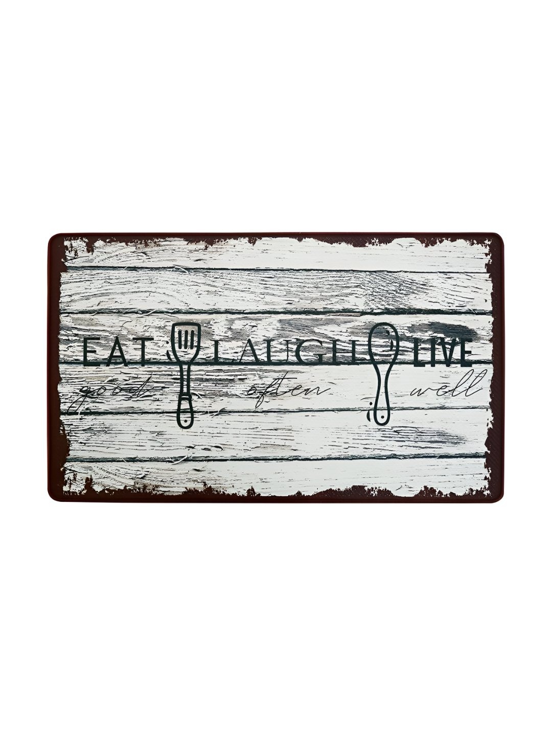 

Pano White & Black Printed Anti Fatigue Kitchen Mat