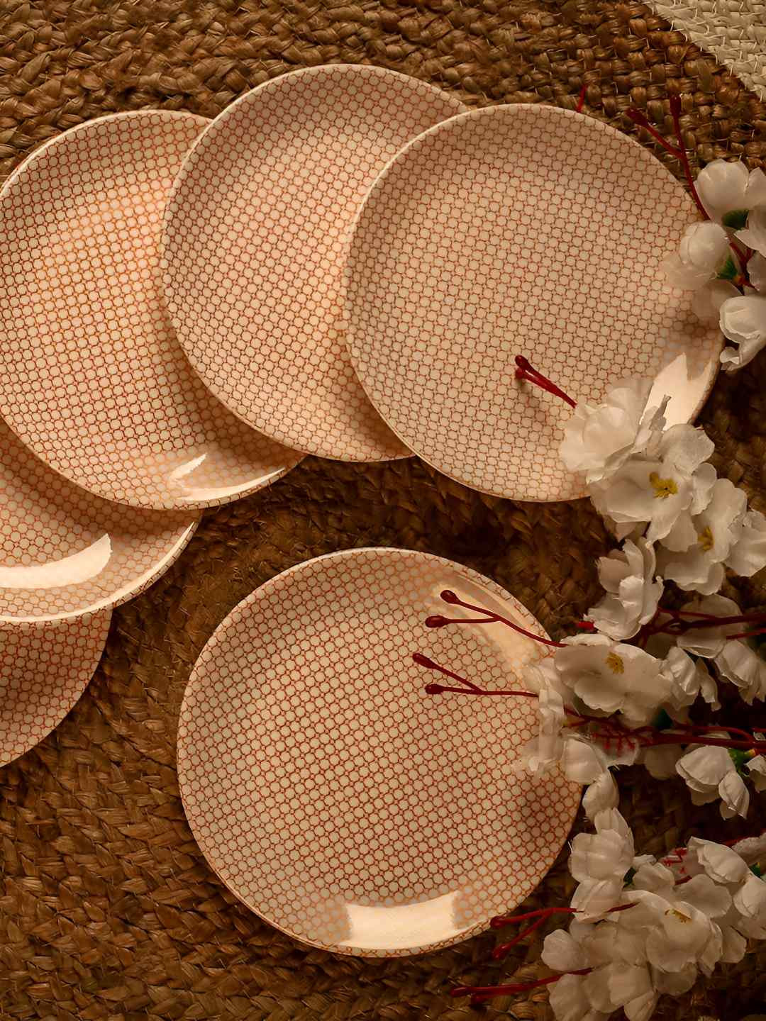 

Aura Orange 6 Pieces Printed Melamine Glossy Plates