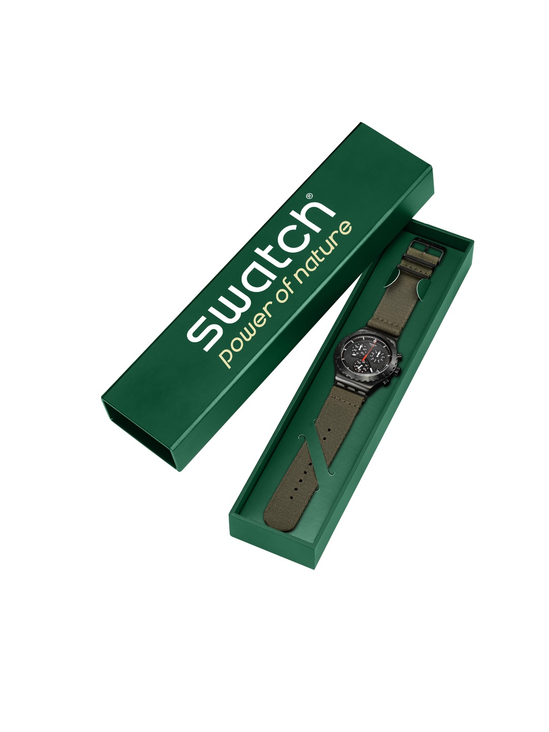 

Swatch Men Dial & Leather Straps Analogue Watch YVB416, Green