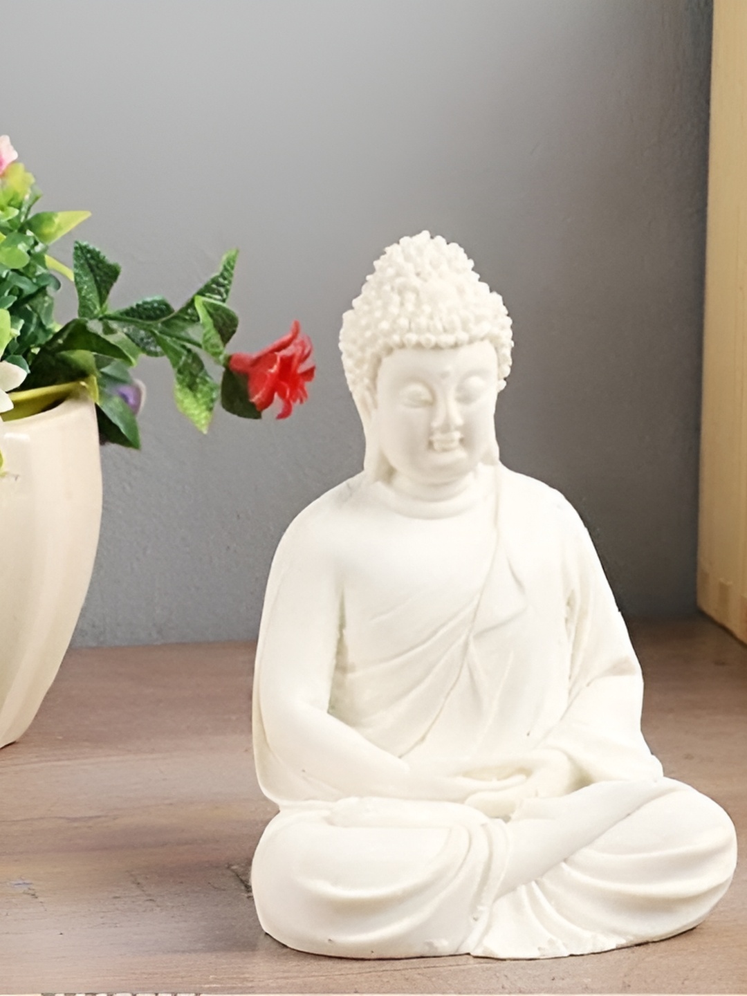 DALUCI White Buddha Figurine Showpiece