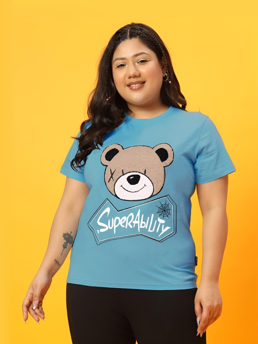

BEYOUND SIZE - THE DRY STATE Women Printed T-shirt, Blue