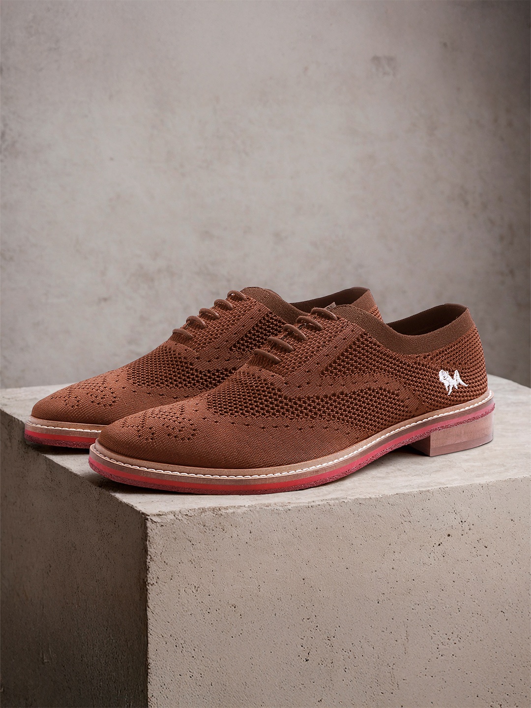 

NEEMANS The Oxford Knits Unisex Brogues, Brown