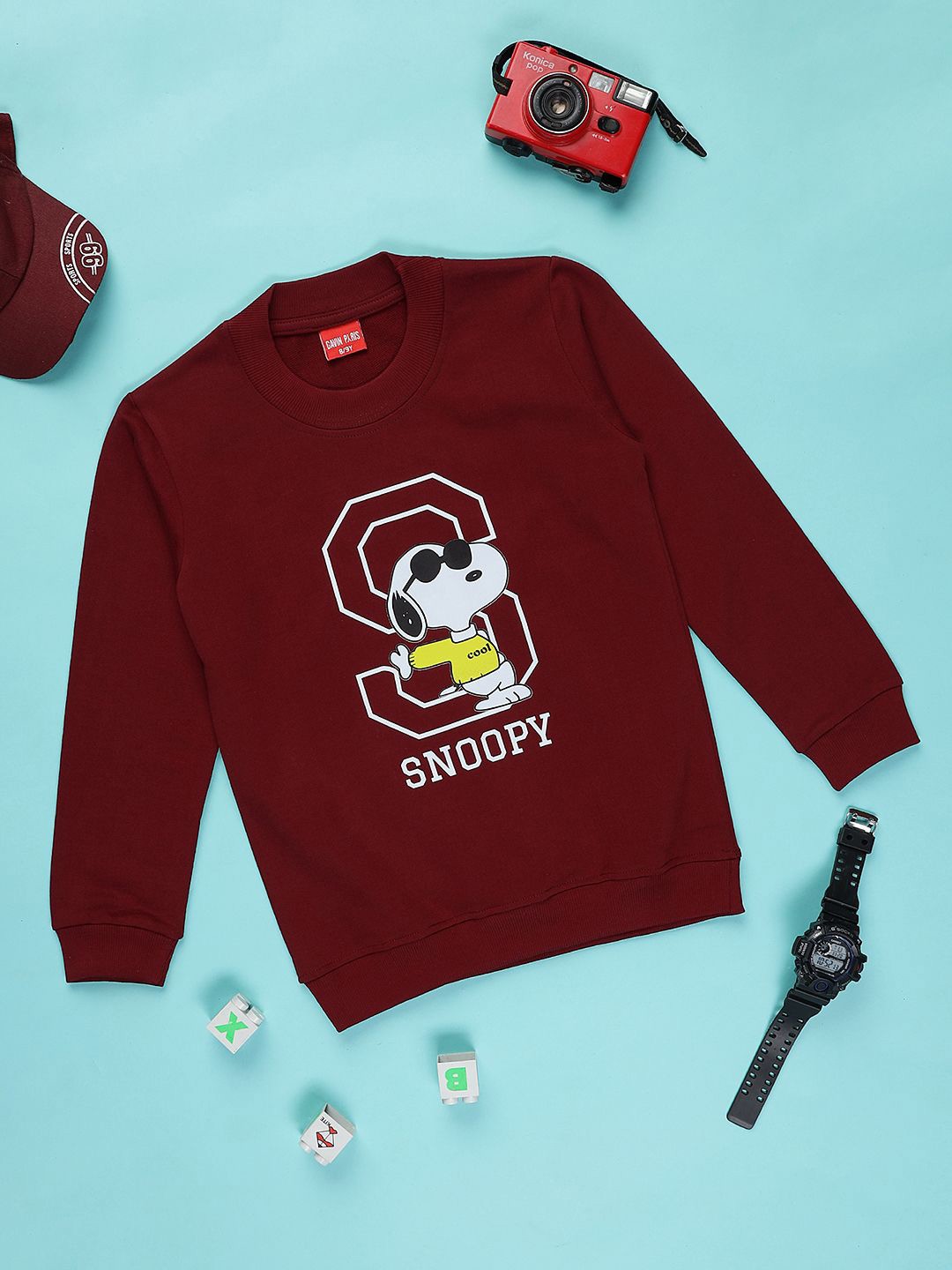 

Gavin Paris Boys Printed Sweatshirt, Maroon
