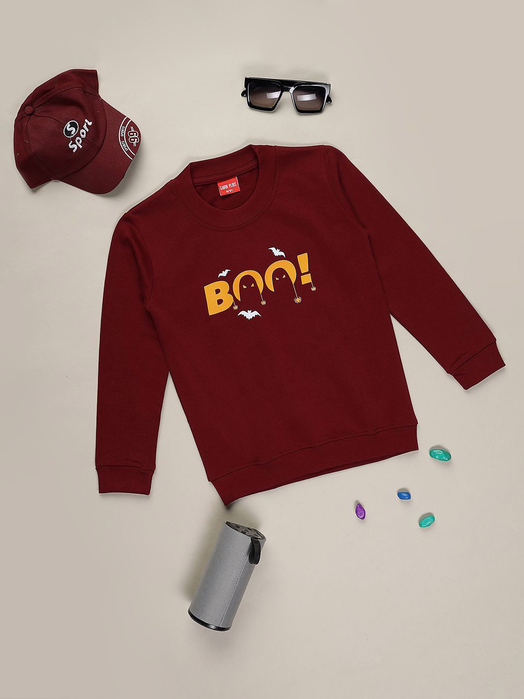 

Gavin Paris Boys Printed Sweatshirt, Maroon