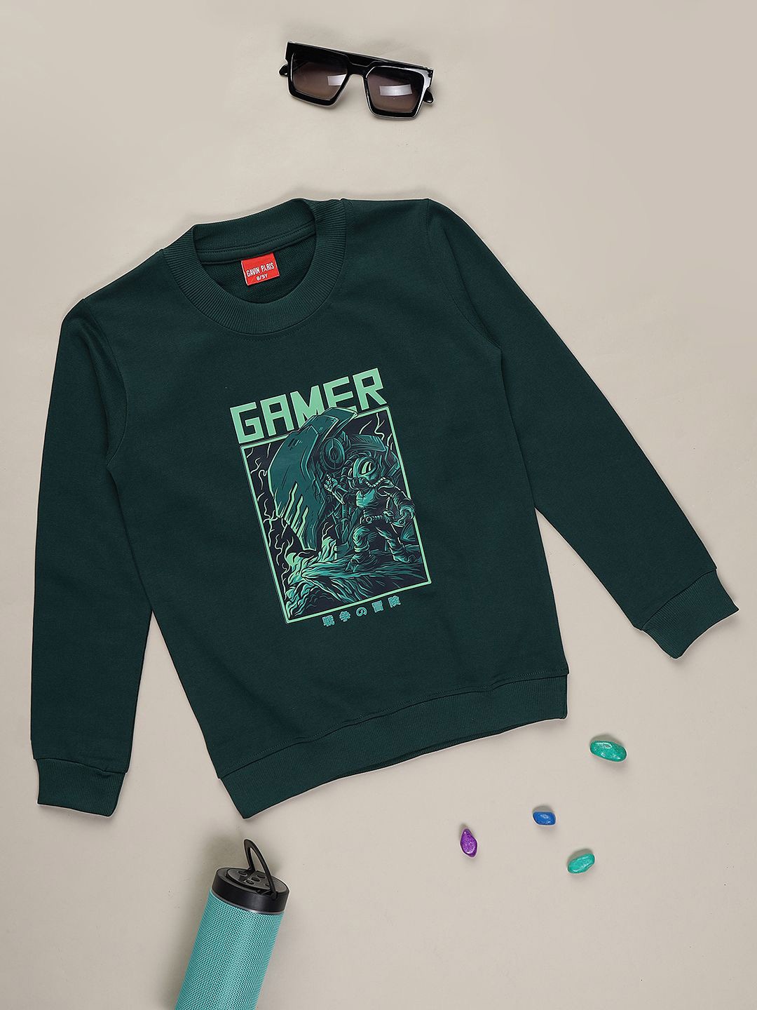 

Gavin Paris Boys Printed Sweatshirt, Green