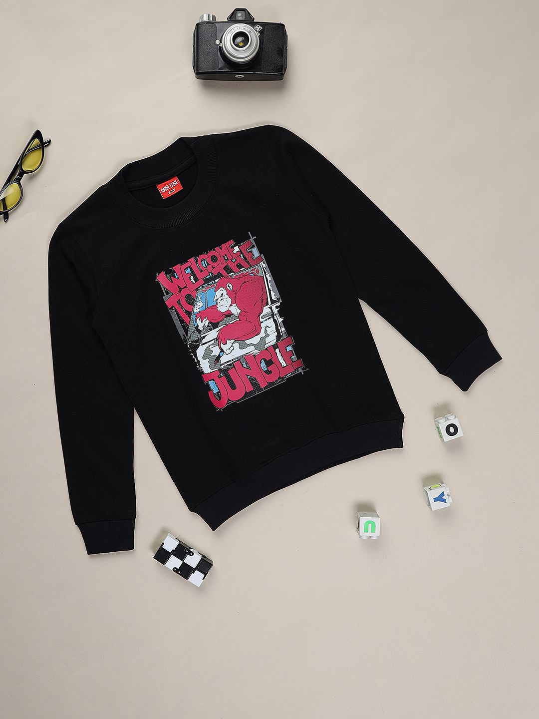 

Gavin Paris Boys Round Neck Sweatshirt, Black