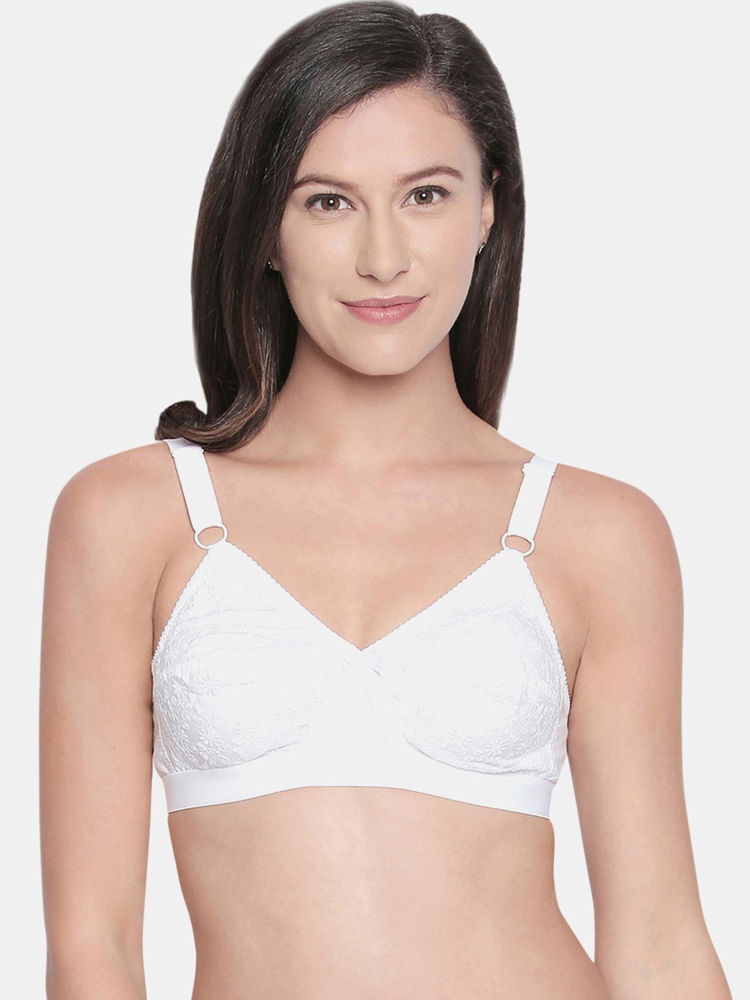 

Bodycare Pack of 3 Cotton Lightly Padded Non wired Tshirt Bra, White