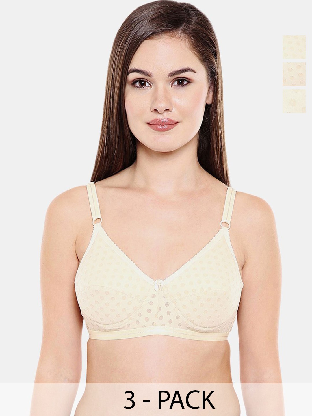 

Bodycare Pack of 3 Full Coverage Heavily Padded T-shirt Bra, Beige