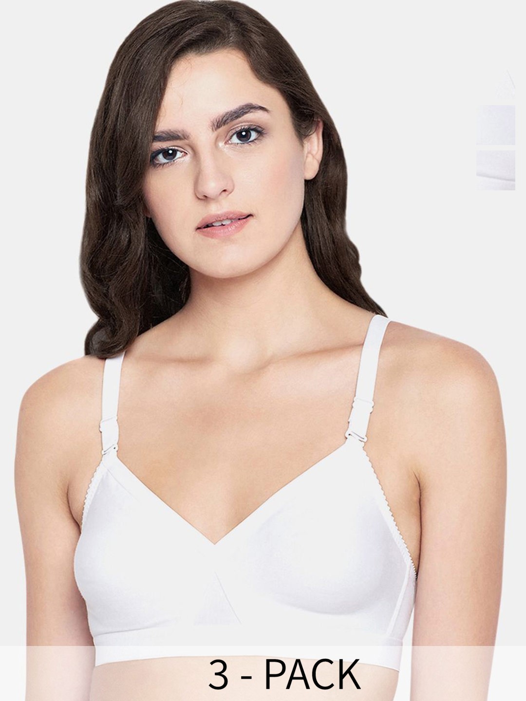 

Bodycare Pack of 3 Full Coverage Cotton Everyday Bra, White