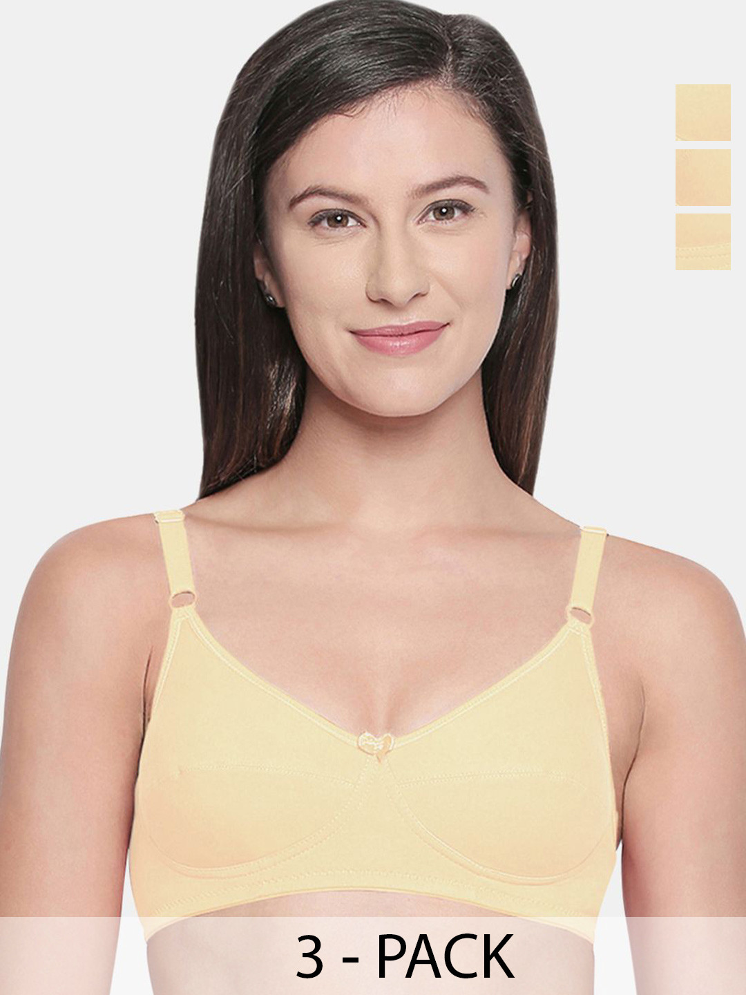 

Bodycare Pack of 3 Full Coverage Bra, Beige