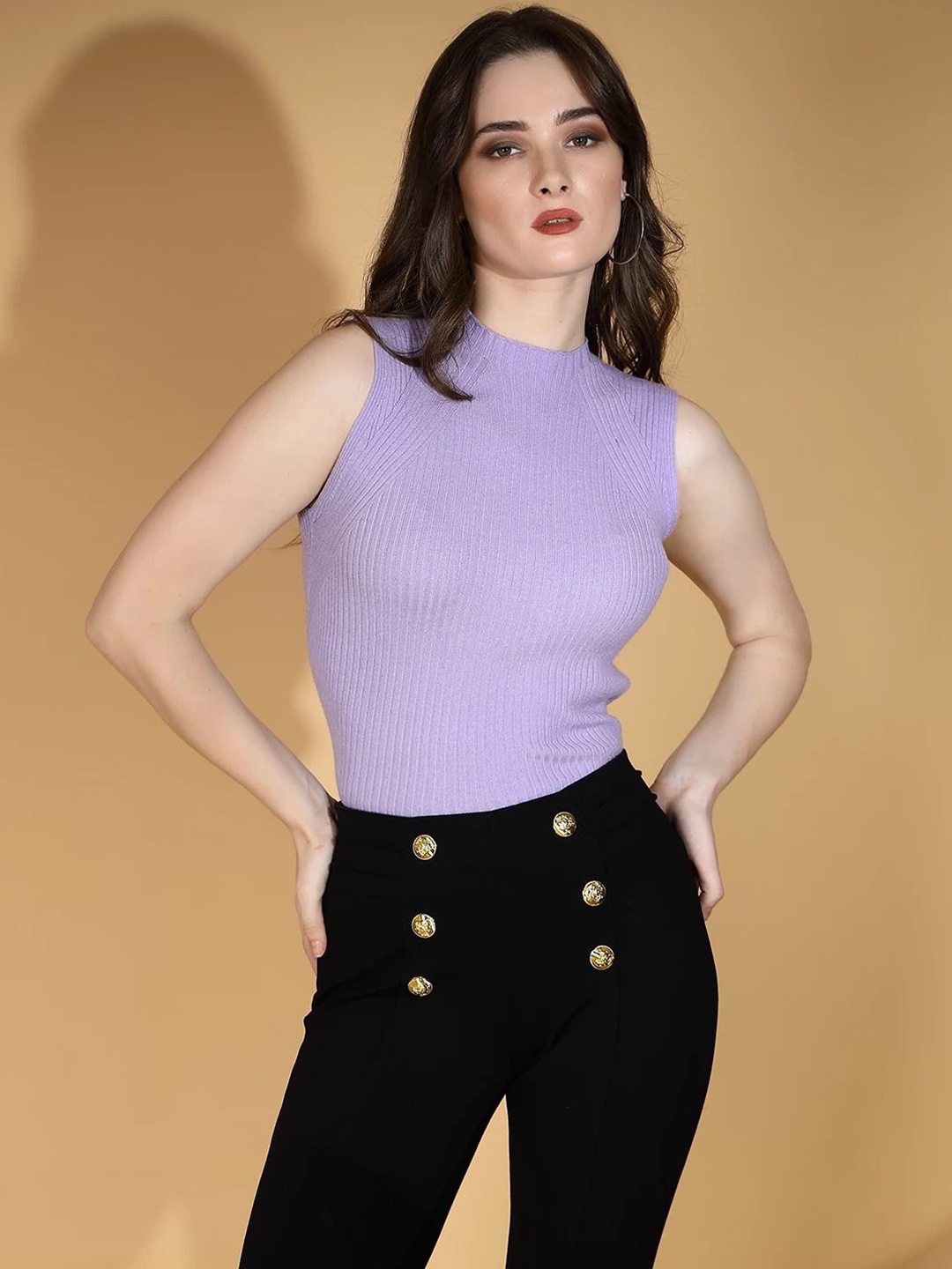 

Global Republic Knitted Top, Purple
