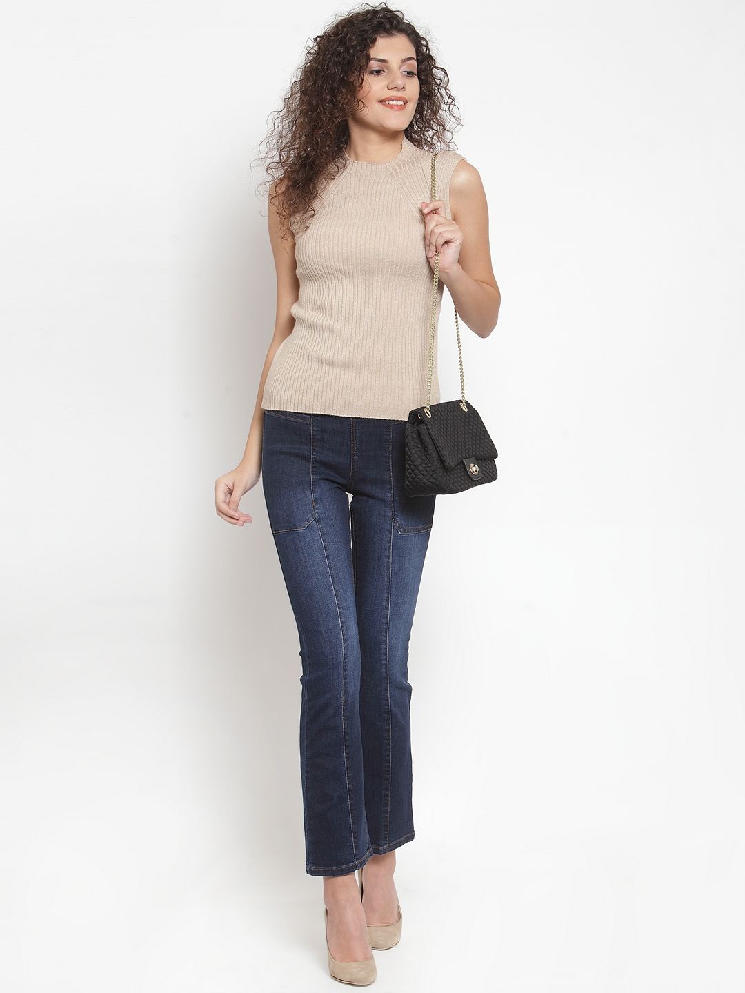 

Global Republic Knitted Top, Beige