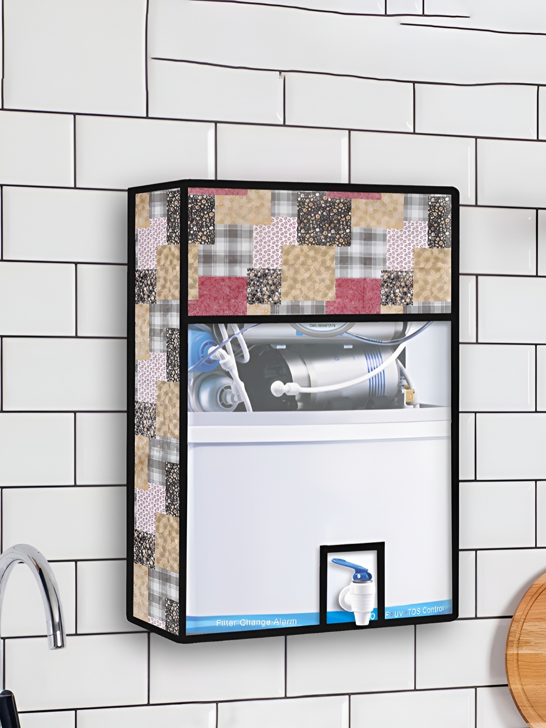 

Kuber Industries Black & Red Printed Water Purifier Appliance Cover