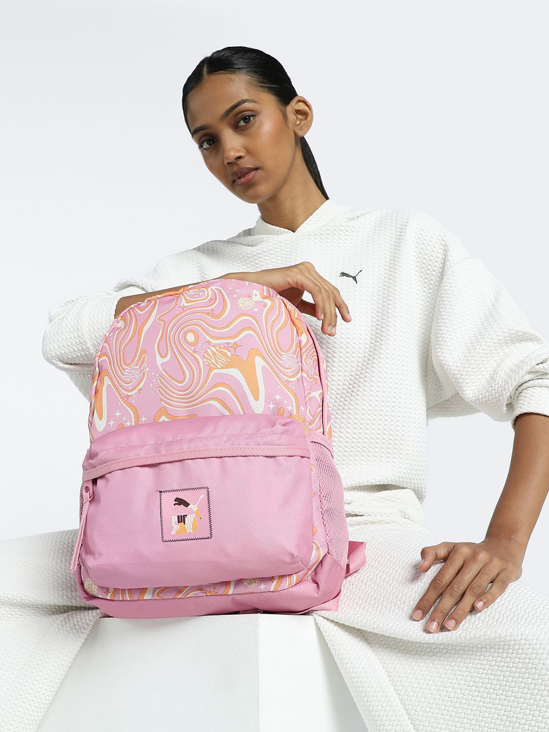 

Puma Kids Feed Your Printed Backpack, Pink