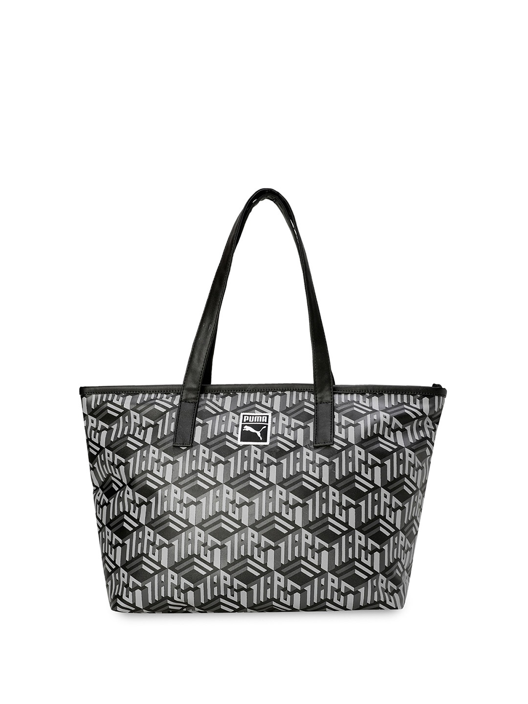 

Puma Women Monogram Printed Shopper Bag, Black