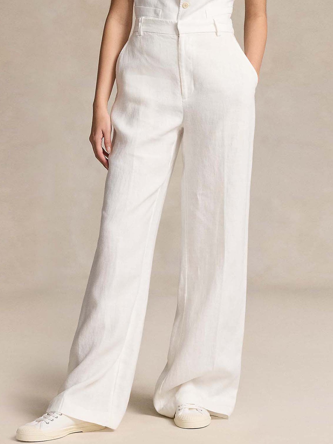 

Polo Ralph Lauren Wide-Leg Regular Fit Trousers, White