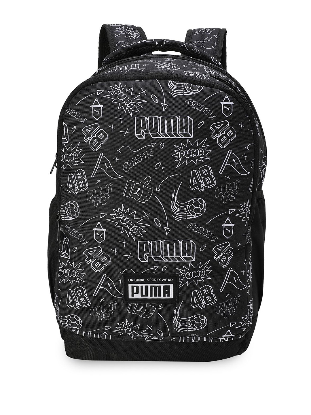 

Puma Unisex Graphic Printed Backpacks, Black