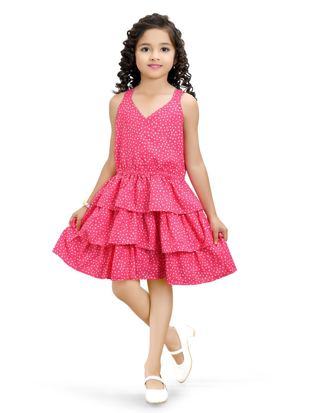 

Doodle Girls Fit & Flare Dress, Pink