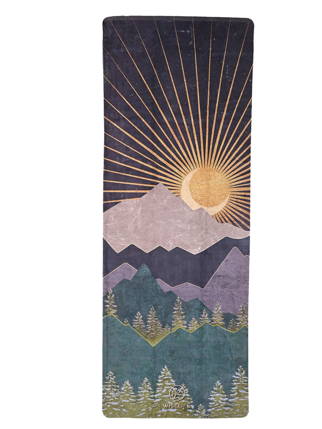 

WiseLife Blue & Green Printed Anti-Skid Yoga Mat With Carry Strap