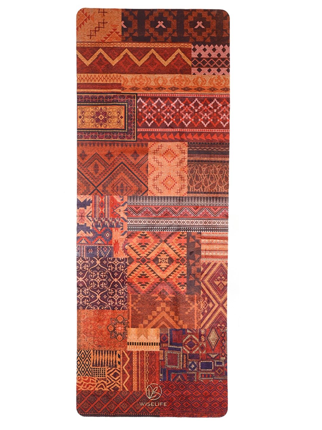 

WiseLife Brown & Blue Printed Anti-Skid Yoga Mat With Carry Strap