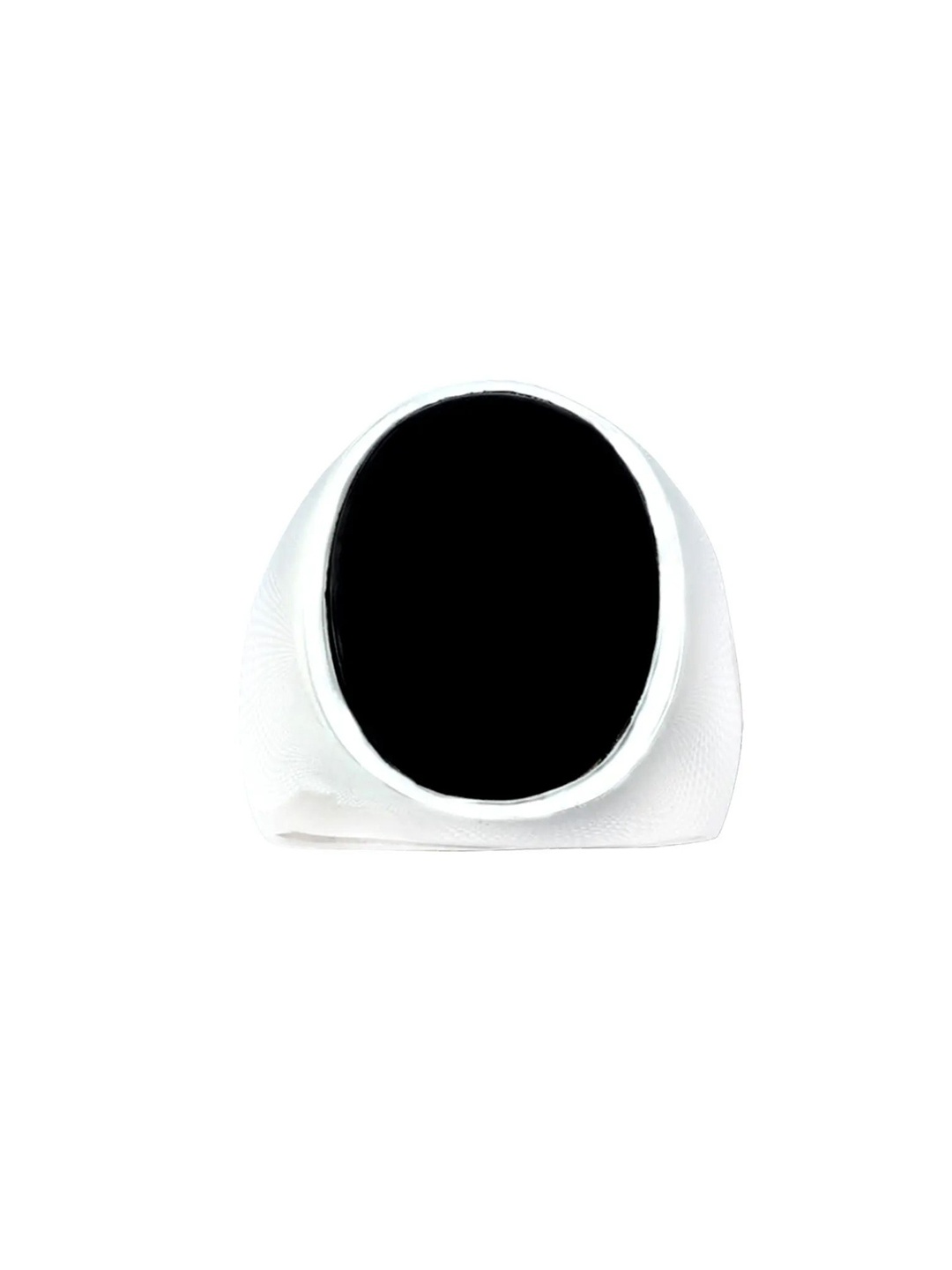 

Exotic India Black Onyx Stone Oval Shape Sterling Silver Ring