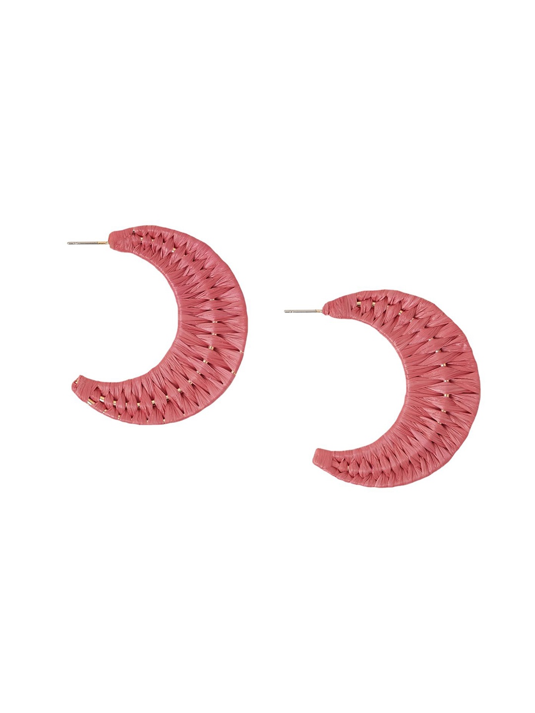 

Accessorize Circular Half Hoop Earrings, Pink